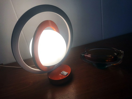 Image 1 of Paar Vintage Tafellampen - Ruimtetijdperk - Saturnus - Staal - 1960