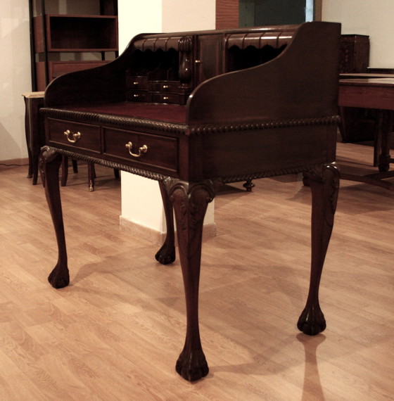 Image 1 of Chippendale bureautafel of secretaire, 1950