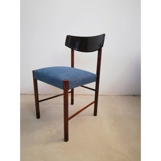 Image 1 of Set van 4 mid-century Deense eetkamerstoelen in mahonie en palissander, 1960-1970
