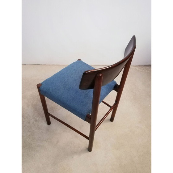 Image 1 of Set van 4 mid-century Deense eetkamerstoelen in mahonie en palissander, 1960-1970