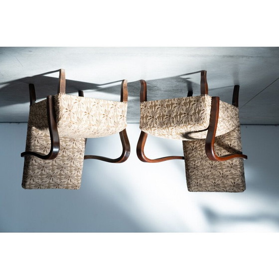 Image 1 of Paar vintage Art Deco fauteuils, jaren 1940-1950