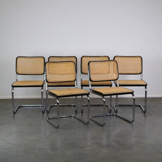 Image 1 of 6 x vintage Marcel Breuer design stoelen van Thonet model S32