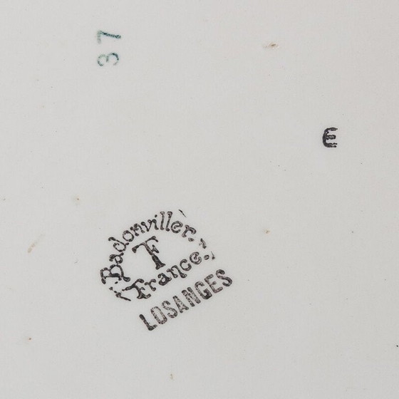 Image 1 of Vintage keramische wastafel en zeepbakje van Losanges, Frankrijk 1960