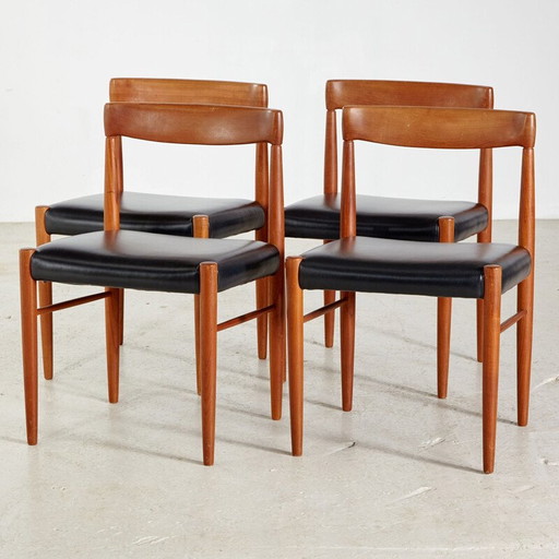 Set van 4 vintage eetkamerstoelen van Henry Walter Klein voor Bramin, Denemarken 1960