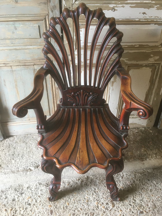 Image 1 of Vintage barokke fauteuil