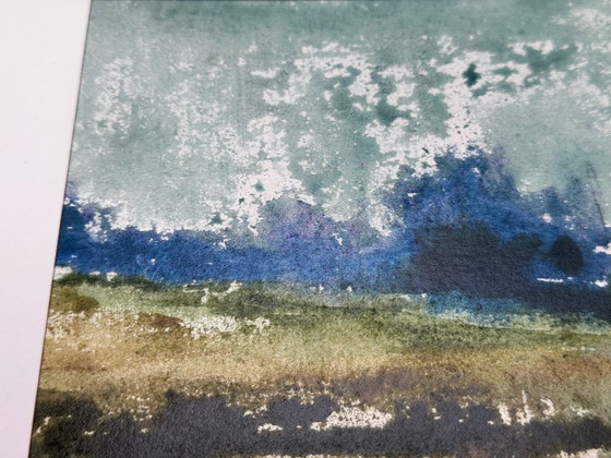 Image 1 of Aquarel landschap (2 Kunstwerken) - Eugène Eechaut (1928-2019)