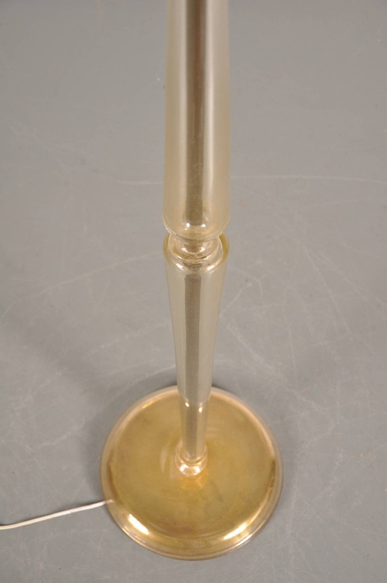 Image 1 of Vloerlamp van Murano glas uit de jaren 1940 op de wijze van Barovier e Toso