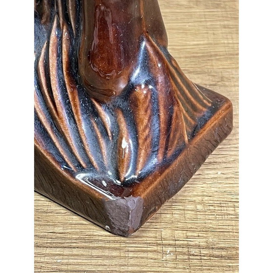 Image 1 of Art deco vintage keramisch paardenbeeldje door Jean Pl, Frankrijk