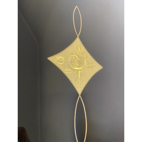 Image 1 of Vintage ovale salontafel met messing poten, Italië 1970