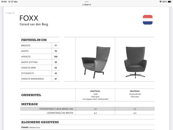 Image 1 of Label Foxx Gerard Van De Berg