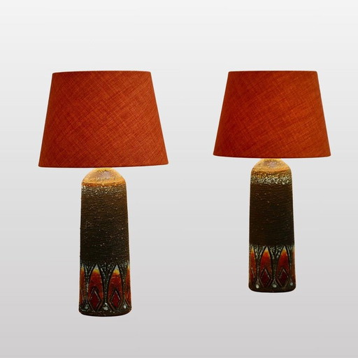 Paar vintage keramische lampen voor Tilgmans, Zweden 1960