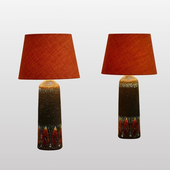Image 1 of Paar vintage keramische lampen voor Tilgmans, Zweden 1960