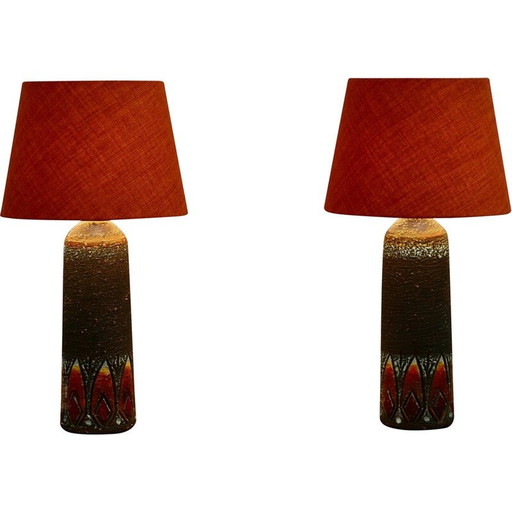 Paar vintage keramische lampen voor Tilgmans, Zweden 1960