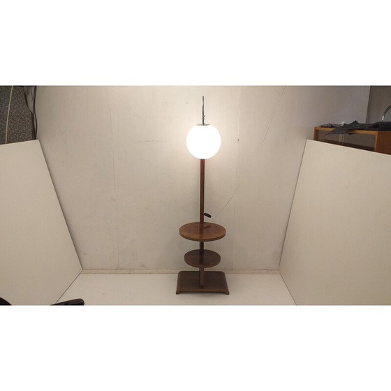 Image 1 of Vintage houten Halabala vloerlamp, Tsjecho-Slowakije 1930