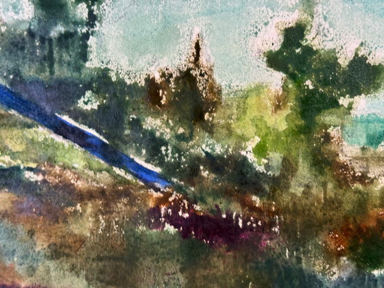 Image 1 of Aquarel Landschap. - Eugene Eechaut (1928-2019)