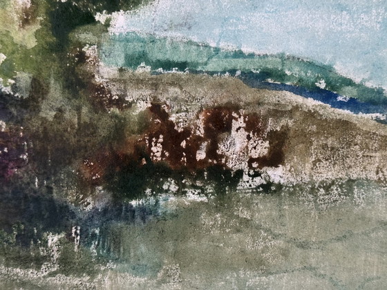 Image 1 of Aquarel Landschap. - Eugene Eechaut (1928-2019)