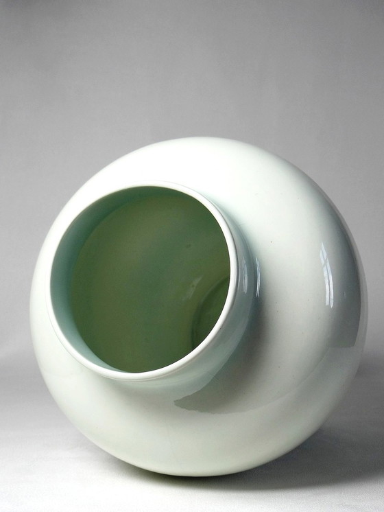 Image 1 of Grote celadon geglazuurde Chinese vaas, vintage/antiek