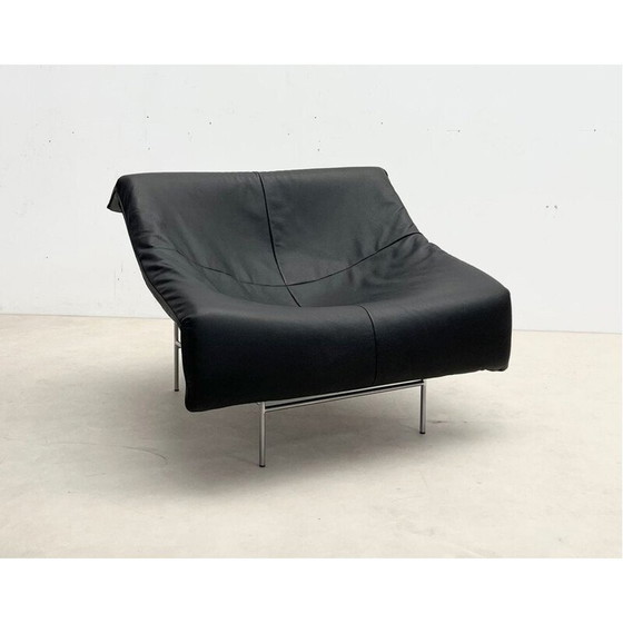 Image 1 of Mid-century leren en metalen fauteuil model "Butterfly" van Gerard van den Berg voor Montis, Nederland 1980