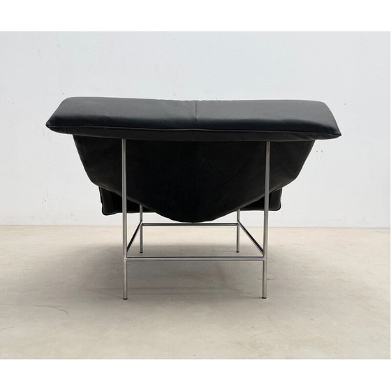 Image 1 of Mid-century leren en metalen fauteuil model "Butterfly" van Gerard van den Berg voor Montis, Nederland 1980