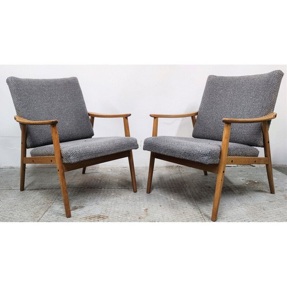 Image 1 of Paar vintage fauteuils van Interier Praha, Tsjecho-Slowakije 1960