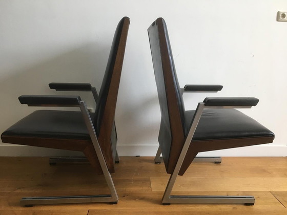 Image 1 of Twee Fauteuils Van Het Architectenduo J.J.M. Vegter En T.T. Deurvorst