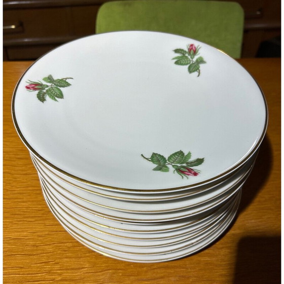Lot van 10 vintage borden door Théodore Haviland voor La Porcelaine de Paris, Frankrijk 1960 (photo 3 of 10)