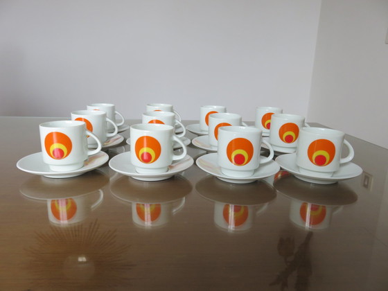 Image 1 of Space Age koffieservies, Italië, 27 Stuks, 1970