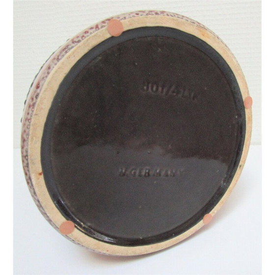 Image 1 of Vintage geglazuurd keramiek en houten pot, 1960