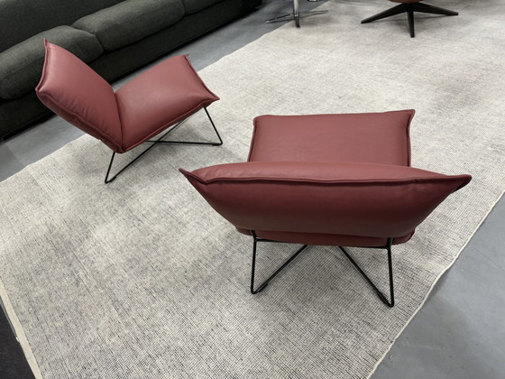 Image 1 of 2 Jess Design Fauteuils rood Toledo leer