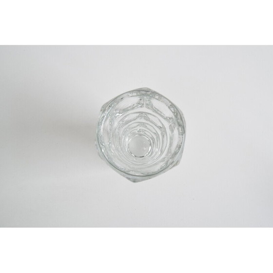 Image 1 of Vintage glas in lood vaas van František Pečeny voor Heřmanova Huť, Tsjecho-Slowakije 1960