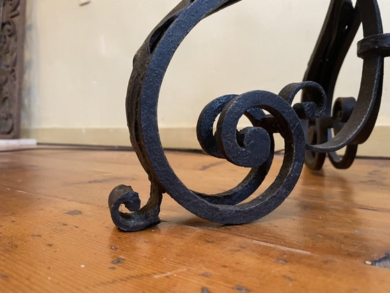 Image 1 of Vloerlamp Schemerlamp Handgesmeed Frans Jaren 40