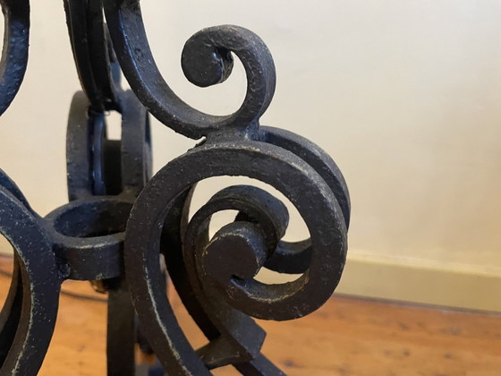 Image 1 of Vloerlamp Schemerlamp Handgesmeed Frans Jaren 40