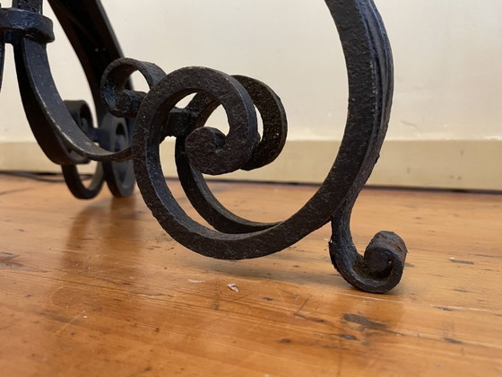 Image 1 of Vloerlamp Schemerlamp Handgesmeed Frans Jaren 40