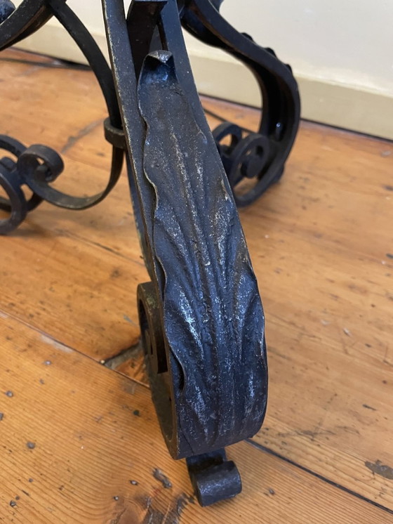 Image 1 of Vloerlamp Schemerlamp Handgesmeed Frans Jaren 40