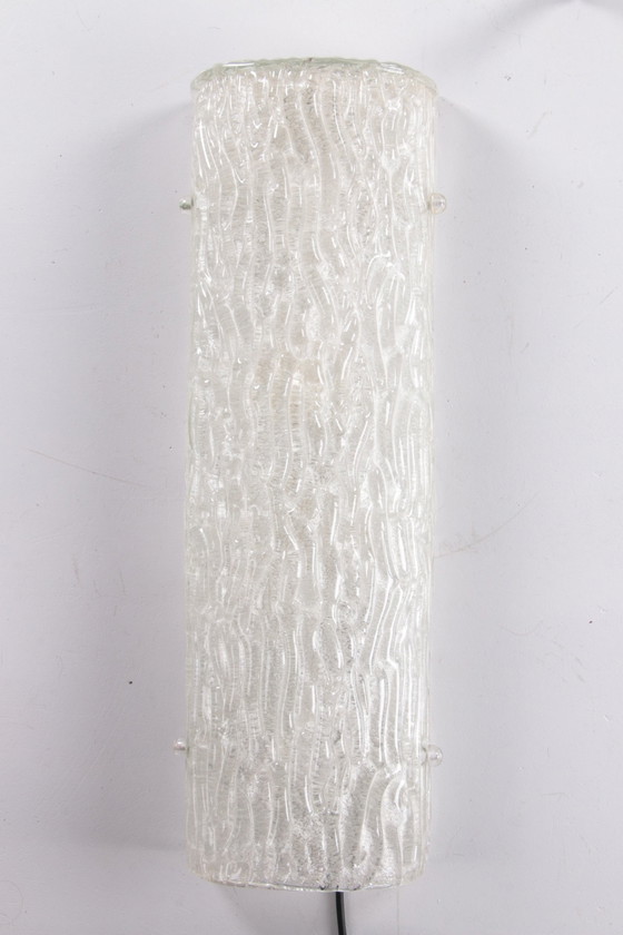 Image 1 of Ice Wandlamp van Hillebrand Stijl 60 cm lang Made in 1960