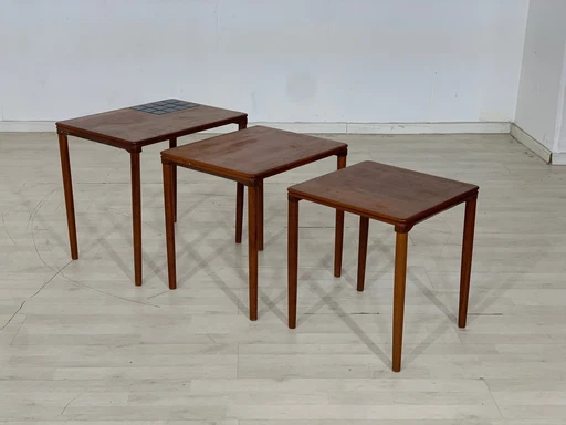 Deense teak salontafel bijzettafel