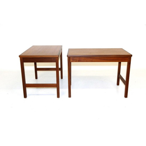 Image 1 of Paar vintage teakhouten nachtkastjes voor Hmb, Zweden 1960
