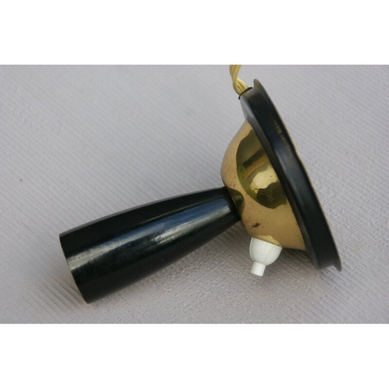 Image 1 of Vintage bakelieten en messing bedlampje, Duitsland, 1950