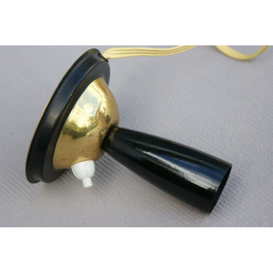 Image 1 of Vintage bakelieten en messing bedlampje, Duitsland, 1950