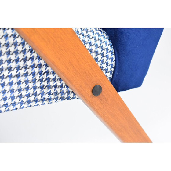 Image 1 of Vintage Scandinavische fauteuil B-310 VAR in blauw fluweel 1960