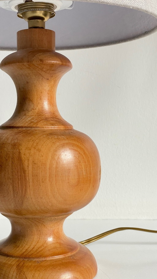 Gedraaid Hout Vintage Lamp in Landelijke Stijl