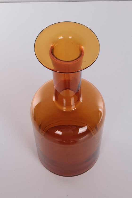 Image 1 of Otto Brauer Scandinavische gele glazen Kastrup Gulvases voor Holmegaard, 1960s