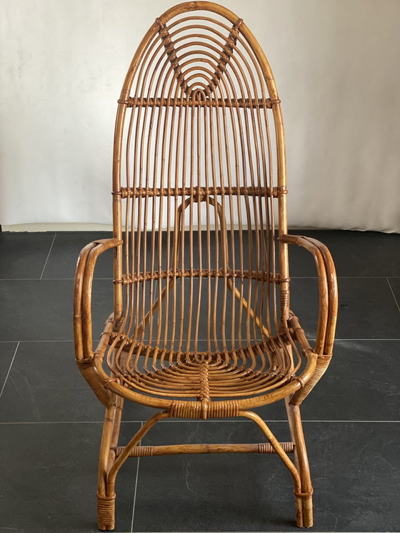 Image 1 of Rotan loungestoel Mid Century