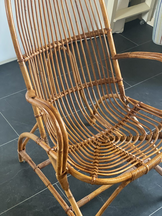 Image 1 of Rotan loungestoel Mid Century