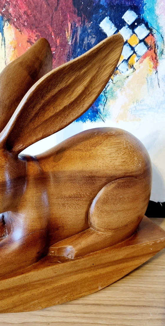 Image 1 of Vintage handgesneden konijn