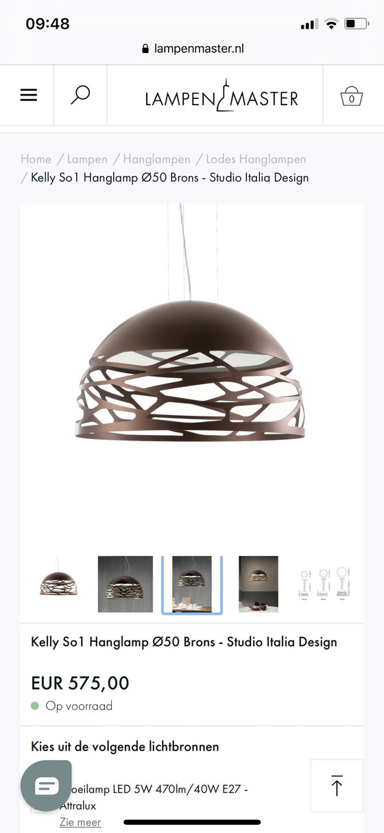 Image 1 of Studio Italia Kelly hanglamp