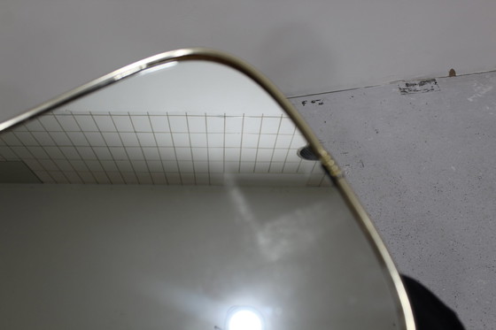 Image 1 of Vintage spiegel, messing - jaren '60