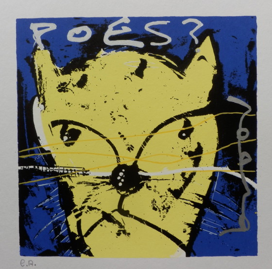 Image 1 of Zeefdruk Herman Brood - Poes