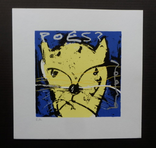 Zeefdruk Herman Brood - Poes