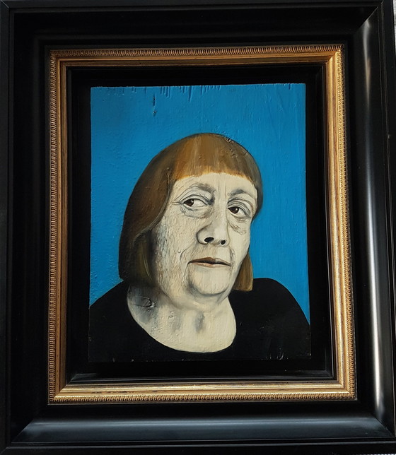 Image 1 of Aone Postma - Vrouw, Anna in blauw 1996